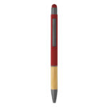 TITANIUM TOUCH BAMBOO, metalna “touch” hemijska olovka, crvena