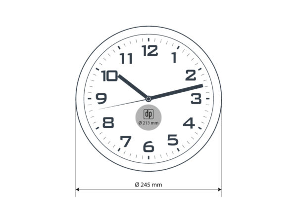 TIME, plastični zitni sat, crni