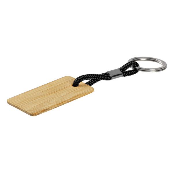LOG R, drveni privezak za ključeve, crni