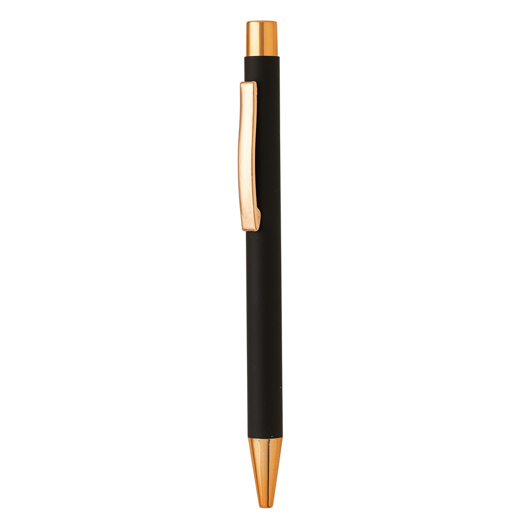 TITANIUM ROSE GOLD, metalna hemijska olovka, crna
