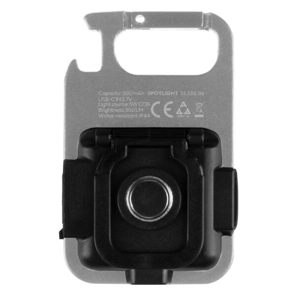 SPOTLIGHT, višenamenska punjiva cob led lampa, tamno metalna