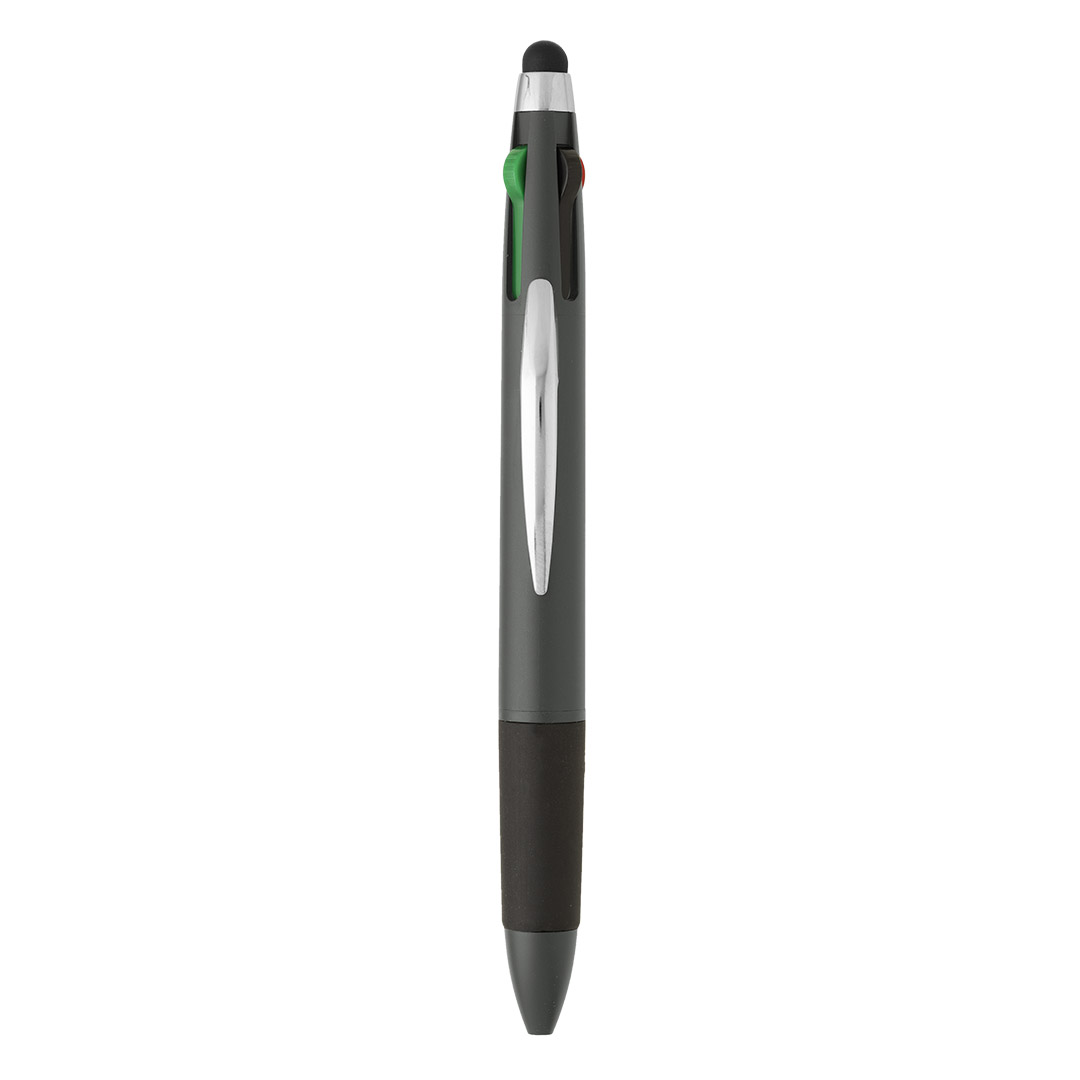 MULTIPEN, plastična „touch“ hemijska olovka, tamno siva