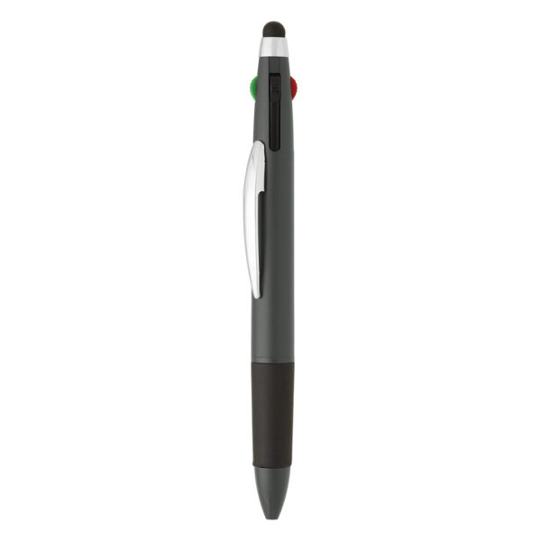 MULTIPEN, plastična "touch" hemijska olovka, tamno siva