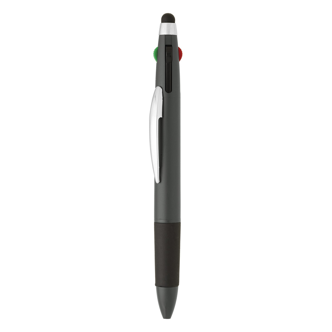 MULTIPEN, plastična „touch“ hemijska olovka, tamno siva