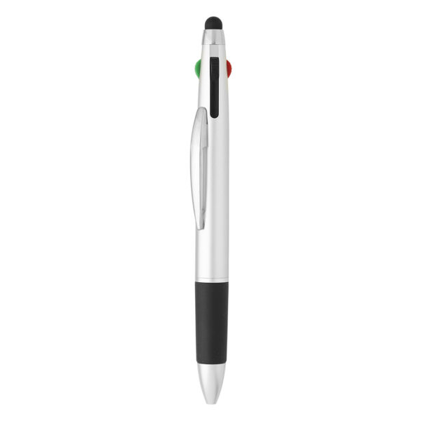 MULTIPEN, plastična "touch" hemijska olovka, srebrna