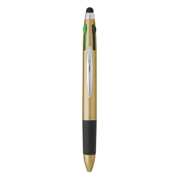 MULTIPEN, plastična "touch" hemijska olovka, zlatna