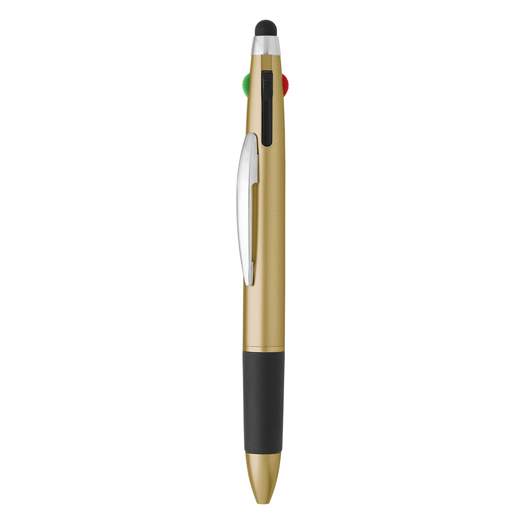 MULTIPEN, plastična „touch“ hemijska olovka, zlatna