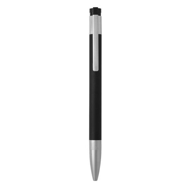 PLEXO, metalna hemijska olovka i usb flash memorija, crni, 64GB