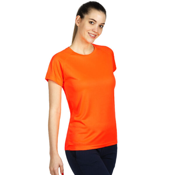 RECORD LADY, ženska sportska majica sa raglan rukavima, neon narandžasta