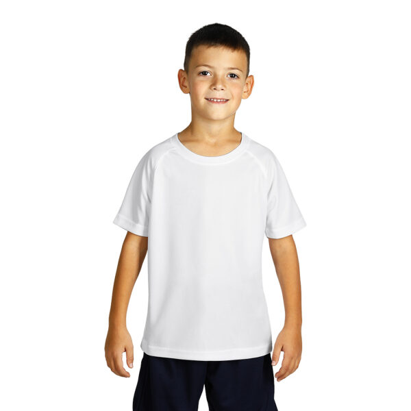 RECORD KIDS, dečja sportska majica sa raglan rukavima, bela