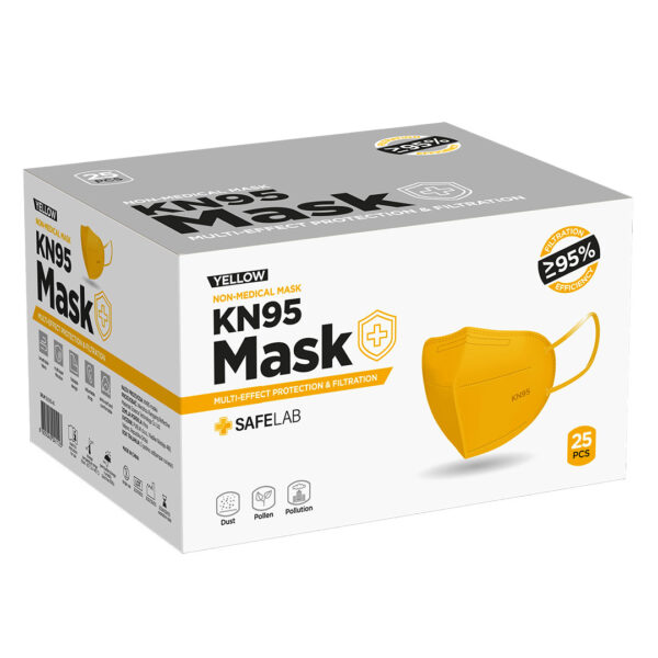 KN95, maska, žuta