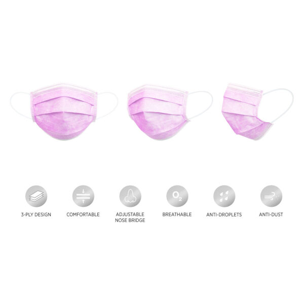 DFM 10, zaštitna maska za jednokratnu upotrebu, roze