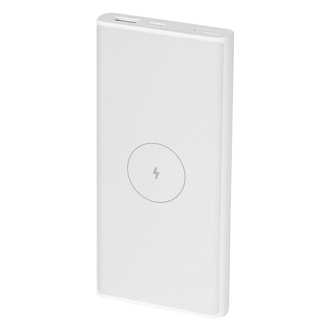 BUFFER, pomoćna baterija, 10.000 mah, bežično punjenje 10w, bela