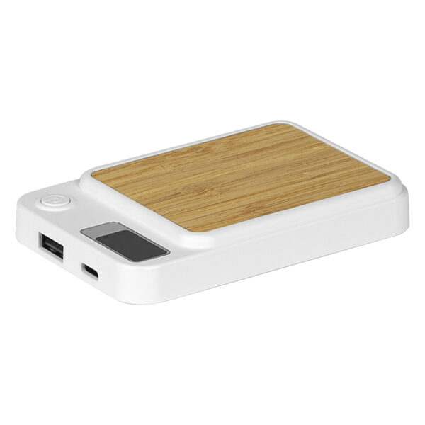 BINARY, pomoćna baterija sa magnetom, 5.000 mah, bežično punjenje, 5w, bela