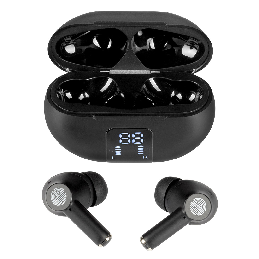 TENOR, bežične stereo slušalice, crna