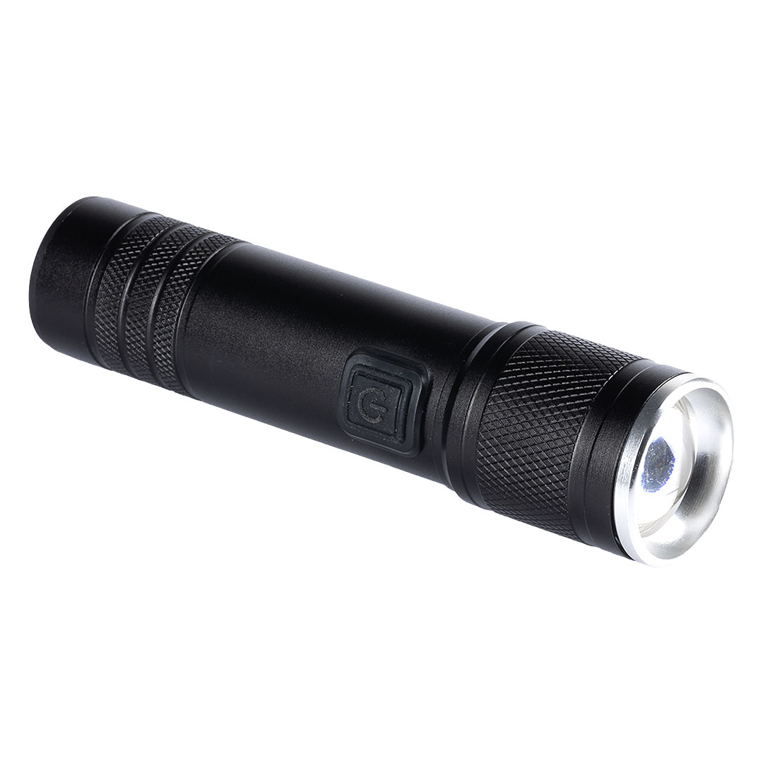 DYNAMO, punjiva baterijska lampa (1 led), crna