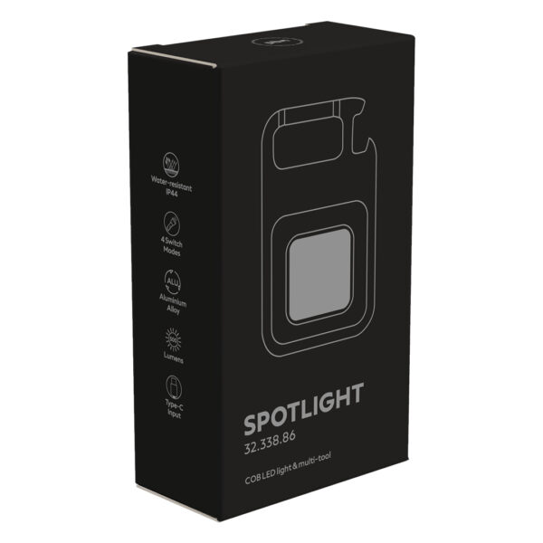 SPOTLIGHT, višenamenska punjiva cob led lampa, tamno metalna
