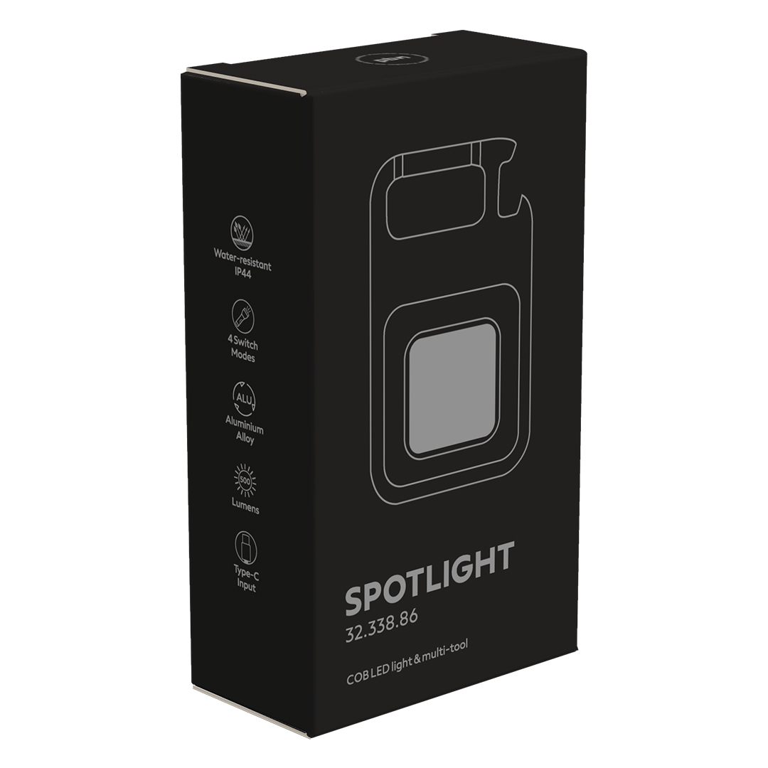 SPOTLIGHT, višenamenska punjiva cob led lampa, tamno metalna