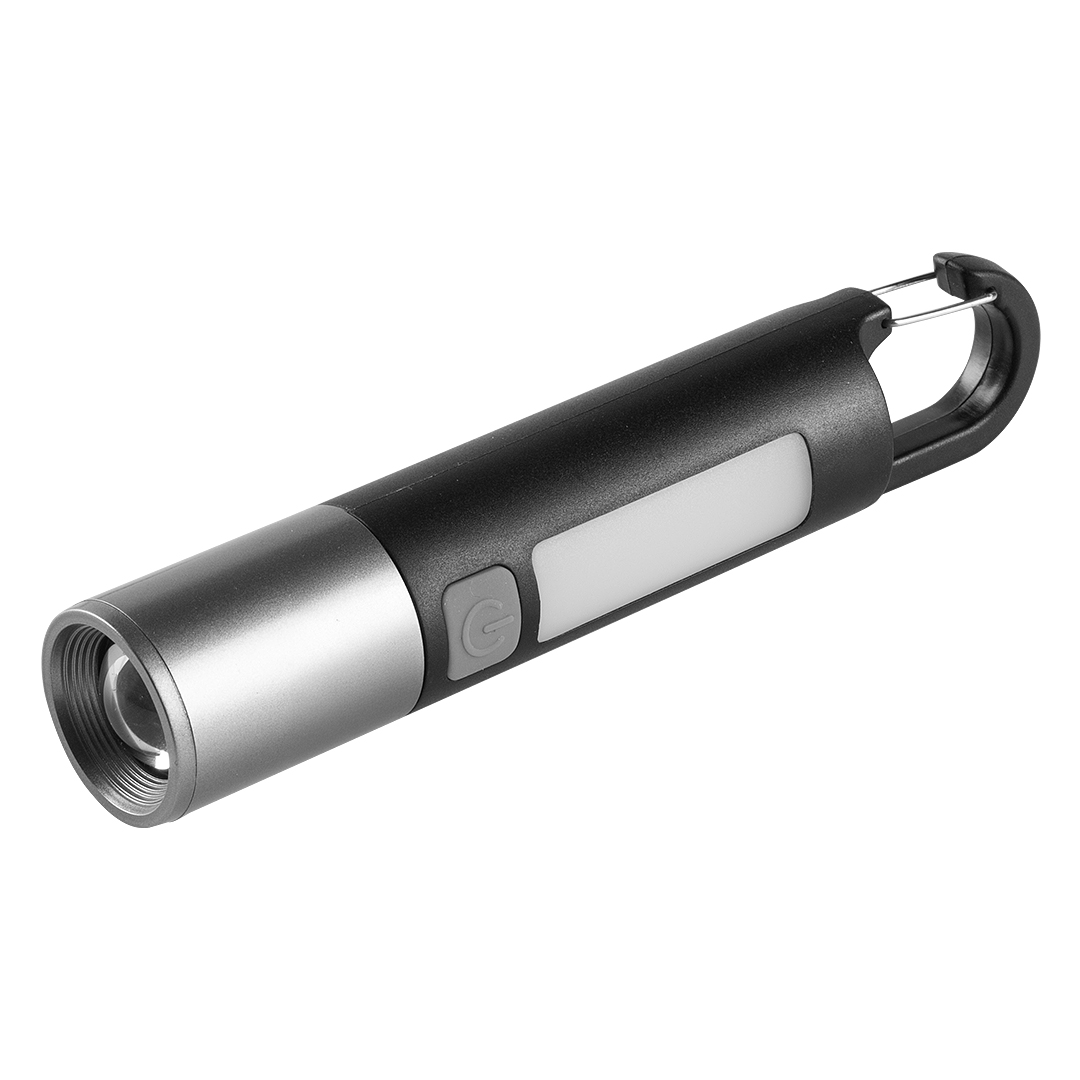 KLAUS, punjiva baterijska lampa kapaciteta 1.200 mah (8 led), crna