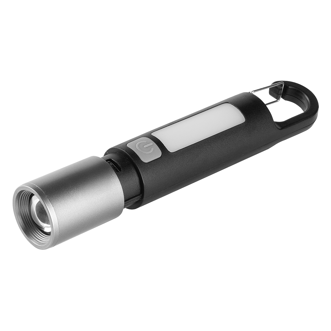 KLAUS, punjiva baterijska lampa kapaciteta 1.200 mah (8 led), crna