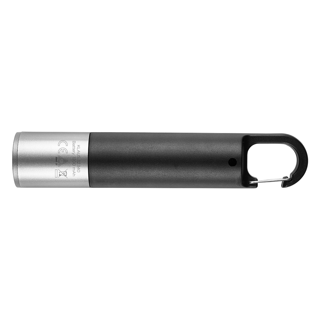 KLAUS, punjiva baterijska lampa kapaciteta 1.200 mah (8 led), crna
