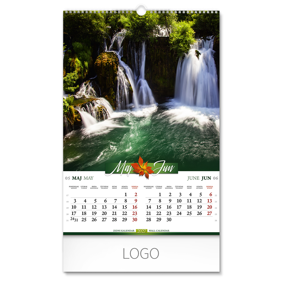 PRIRODA 02, zidni kalendar: 7 listova, dvomesečni