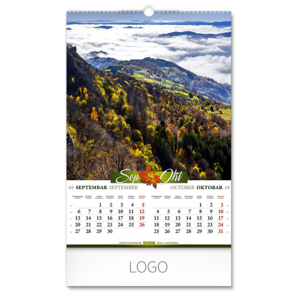 PRIRODA 02, zidni kalendar: 7 listova, dvomesečni