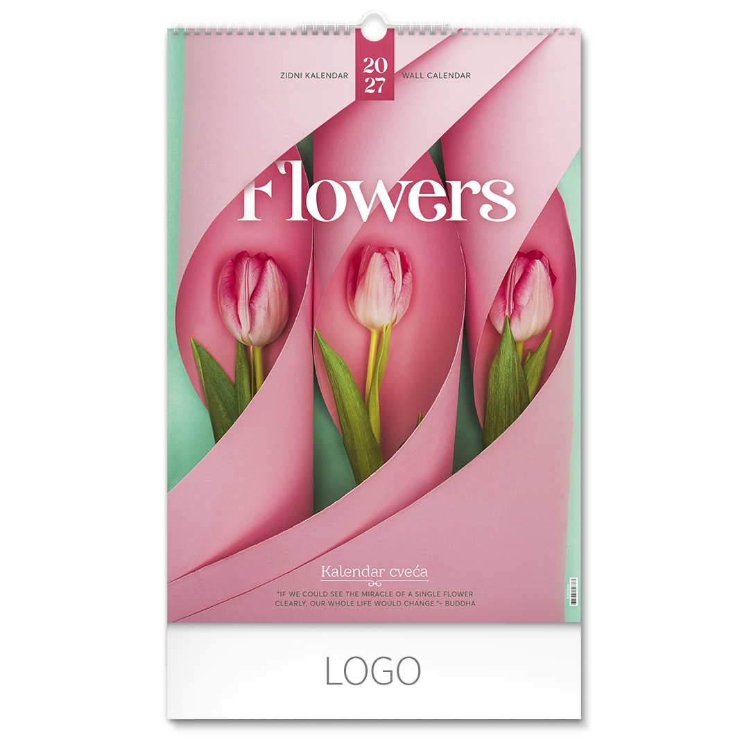 FLOWERS, zidni kalendar: 7 listova, dvomesečni
