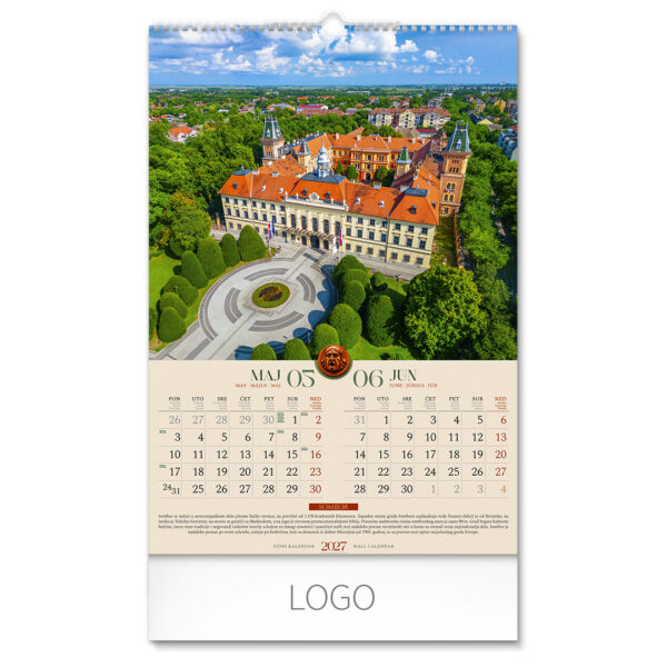 VOJVODINA, zidni kalendar: 7 listova, dvomesečni